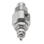 Buse à 2 fluides à pulvérisation fine avec petite quantité injectée en éventail, série BIMV (modèle avec pressurisation des liquides)