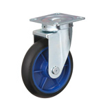 Roulettes à faible résistance au départ type LR-WJ, type de roue en caoutchouc, type à rotation avec fixation