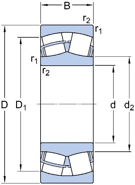 Roulements à billes SKF à auto-alignement à alésage cylindrique, type ouvert