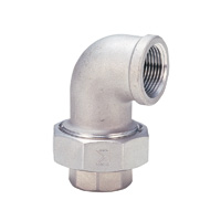 Raccord union coudé en acier inoxydable - Fileté