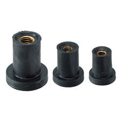 Entretoises taraudées / avec collerette / filetage intérieur / Fonction cheville à expansion / caoutchouc synthétique / Hs75 / KT, Kura-Tight / KURASHIKI KAKO