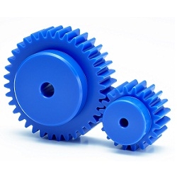 Engrenage droit m3, type POM bleu (polyacétal)