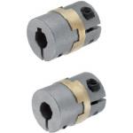 Accouplements Oldham / blocage de moyeu, clavette / 1 rondelle : bronze d'aluminium / corps : acier inoxydable