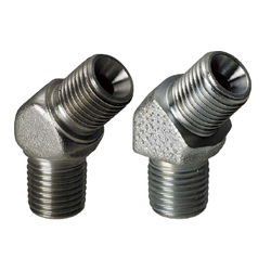 Raccords hydrauliques / raccord / type angle 45° / filetage mâle pour les deux PT/PF / -45° angle/filetage femelle-