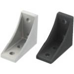 Equerre pour profilés extrudés / Série 5 (largeur de rainure 6 mm) / pour rainure à 1 rangée d'étriers inversés avec dépassement / type 4 trous