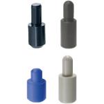 Goupilles de positionnement / rond / petite tête / forme de tête au choix / plastique / tourillon à enfoncer