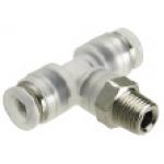 Raccord salles blanches - Connecteur en T - Filetage inox