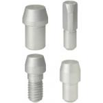 Goupilles de positionnement / forme de tête au choix / tête plate chanfreinée / aluminium / variante de fixation au choix, avec dégagement