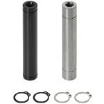 Axes d'articulation / acier inoxydable, acier / rainure annulaire sur deux côtés, filetage intérieur / avec circlip