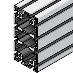 Série 8-45 - Rectangle, 100x200mm, fente largeur 10mm