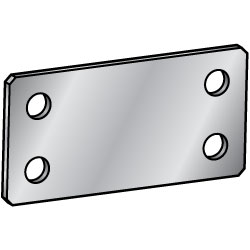 Plaques de montage / 4 trous / Matériau au choix / JSAAS