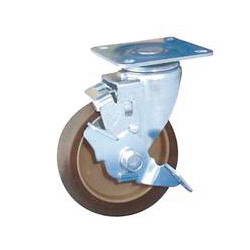 Roulette pivotante fine silencieuse Silent Master avec butée