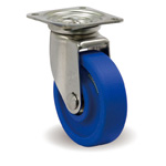 Roulettes pivotantes en acier inoxydable, avec raccords métalliques JS, MCB/JS