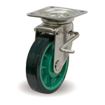 Roulettes pivotantes en acier inoxydable, butée avec raccords métalliques JSZ, UP/JSZ