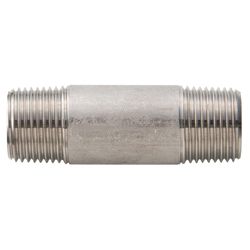 Embout long double pour joint fileté en acier inoxydable NL