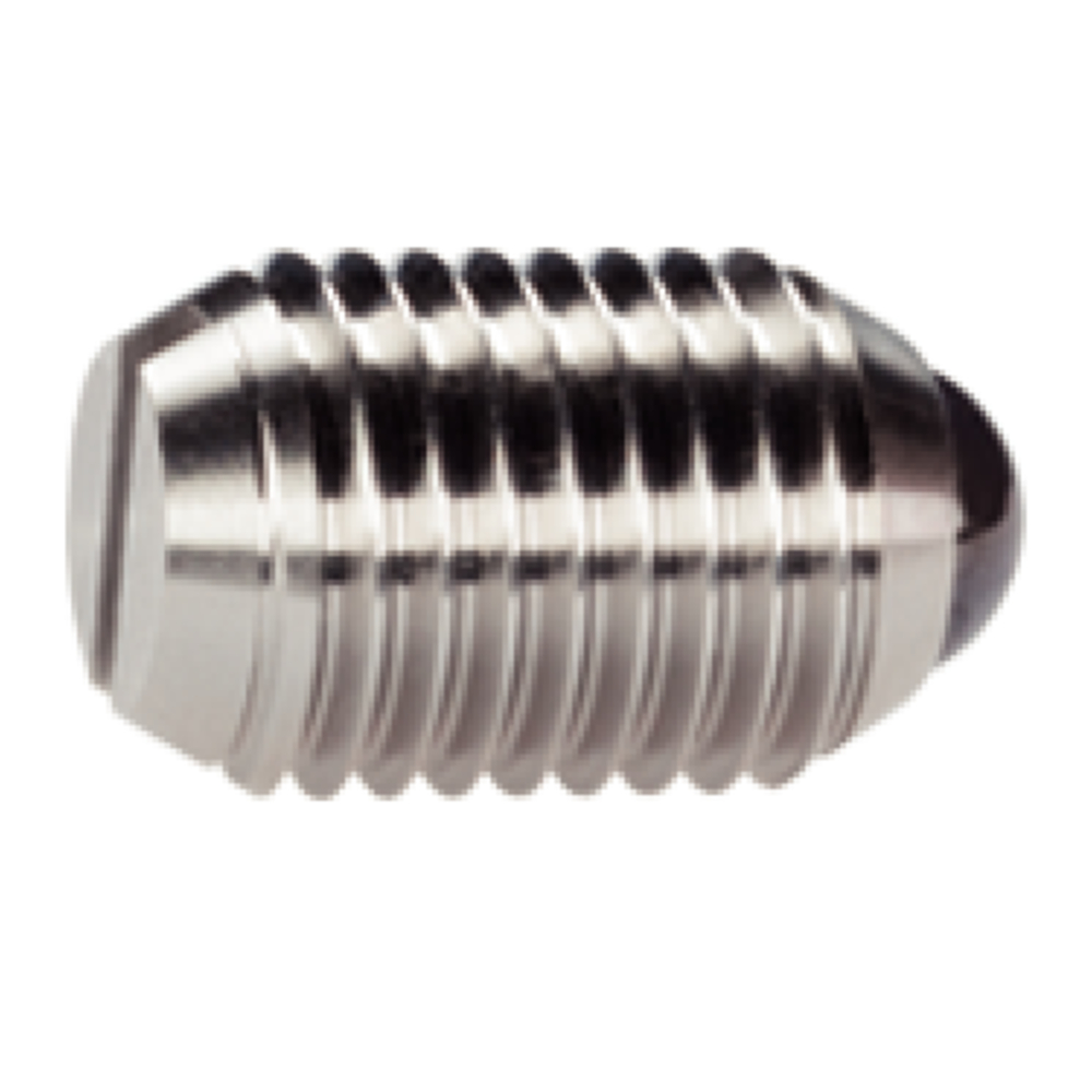 Poussoir, avec bille tournante en céramique et fente, en inox A4