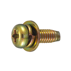 Vis taraudées à tête cylindrique à empreinte cruciforme avec rondelle élastique / ordinaire intégrée, 3 modèles avec fente, forme C-1, P=3