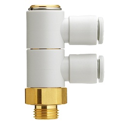 KQ2VD, Raccord instantané, usage général, raccordement fileté tube-mâle, double coude mâle universel
