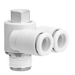 10-KQ2Z, Branche Coude mâle universel (mastic), raccord instantané