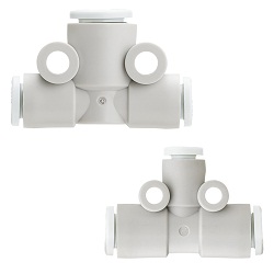 Té de diamètre différent 10-KQ2T, raccord instantané