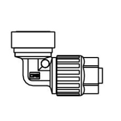Raccords en fluoropolymère / Raccords de tuyauterie en fluoropolymère / Série LQ3 / Coude femelle / Taille métrique