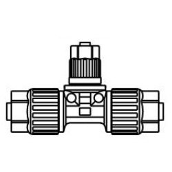 Raccords en fluoroplastique / Raccords en fluoropolymère / Série LQ3 / Té / métrique