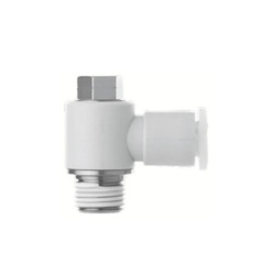 KQ2V, Raccord instantané, usage général, raccordement fileté tube-mâle, coude mâle universel