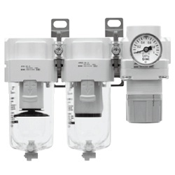 AC20C-40C-A (FRL), Nouveau modèle modulaire, filtre à air + filtre micronique + régulateur