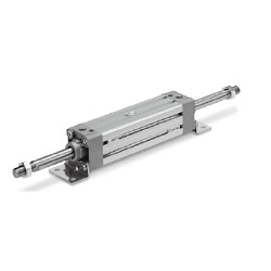 Spécifications des vérins pneumatiques à corps carré, type standard, double effet, double tige, Série MB1W