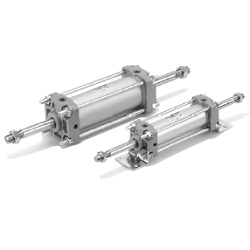 Vérins pneumatiques à tige antirotation (Série CA2KW à double effet et double tige)