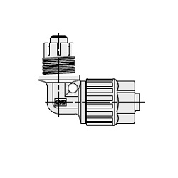 Raccords de tuyauterie en fluoropolymère raccord Hyper série LQ3 peu encombrant