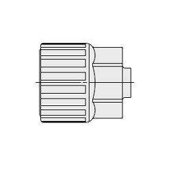 Raccords de tuyauterie en fluoropolymère Hyper raccord série LQ3, écrou en option
