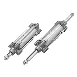 Vérin pneumatique conforme à la norme ISO (15552), à tige non rotative, double effet, simple/double tige, série C96K