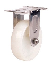 Roulette en nylon (matériel en acier inoxydable) fixe