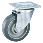 Roulette pivotante avec roue grise sans butée K-612J