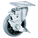 Roulette pivotante silencieuse avec butée (K-620JS)