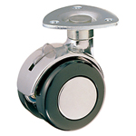 Roulette pivotante avec double roue et butée K-201MYS