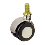 Roulettes pivotantes avec double roue et vis sans butée K-200MYN