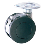 Roulette pivotante avec double roue et butée K-200GS