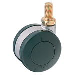 Roulettes pivotantes avec double roue et vis sans butée K-200GN