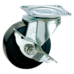 Roulette pivotante avec butée (K-413S)