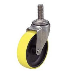Roulette antistatique en uréthane type à visser, matériel en acier, pivotante