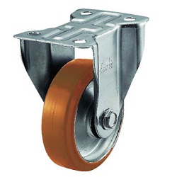 Roulette pneumatique en Vulkollan, fixe