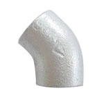 Raccord blanc et noir - coude 45°