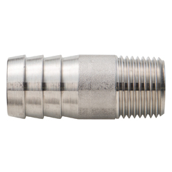 Raccord de tuyau fileté en acier inoxydable - Douille de tuyau, embout de flexible, rond