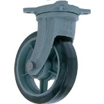Roulettes pivotantes en caoutchouc pour charges lourdes (modèle HB-g), fixation ductile FCD