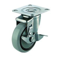 Roulette pivotante SUS-SJ-S, modèle plat (avec butées)