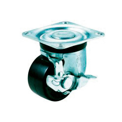 Roulette pivotante HG-S, modèle plat (avec butées)