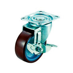 Roulette pivotante SG-S, modèle plat (avec butées)