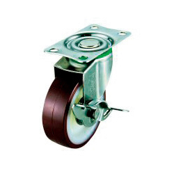 Roulette pivotante SUS-E-S, modèle plat (avec butées)